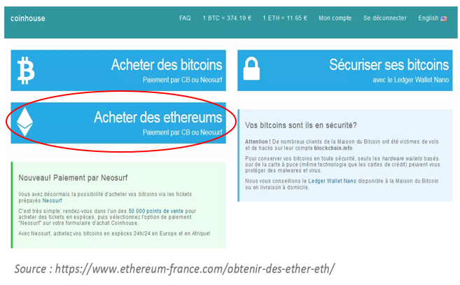 acheter ethereum avec neosurf
